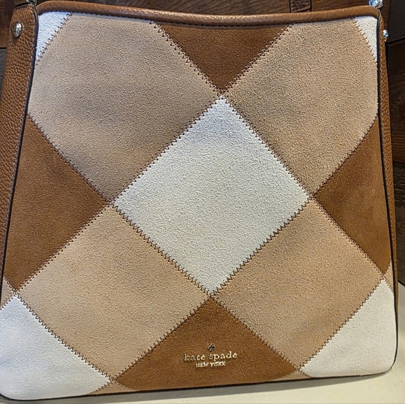 NWT Kate Spade New York Patchwork Suede Leila In Warm Ginger - Picture 11 of 14